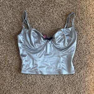 Edikted Shiny Silver Bralette